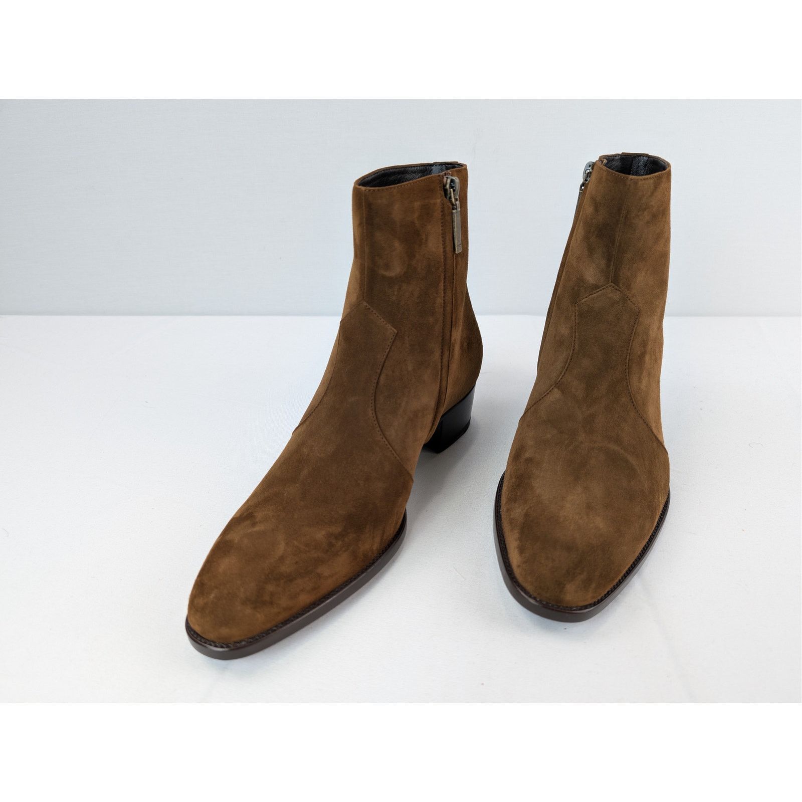 Saint Laurent Paris o1rshd1 Wyatt 40 Zip Chelsea Boots in Land Size US 8.5 / EU 41-42 - 8 Thumbnail