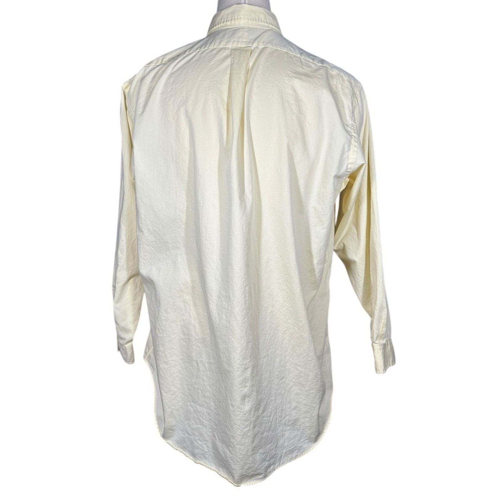 Ralph Lauren Ralph Lauren Yellow Button Up Long Sleeve Shirt Pony XL Size US XL / EU 56 / 4 - 5 Thumbnail