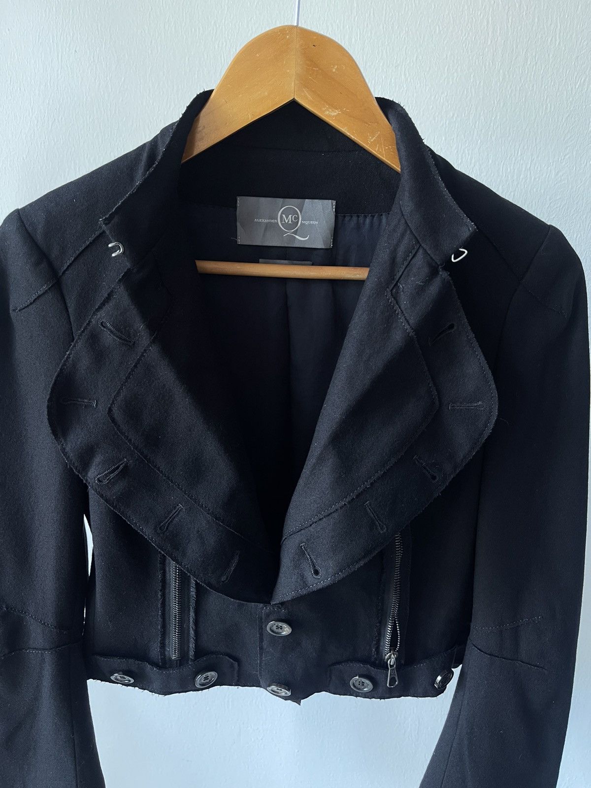 Alexander McQueen 2000s AlexanderMcqueen Wool Punk Zip Style Jacket 96 Size US XS / EU 42 / 0 - 12 Thumbnail