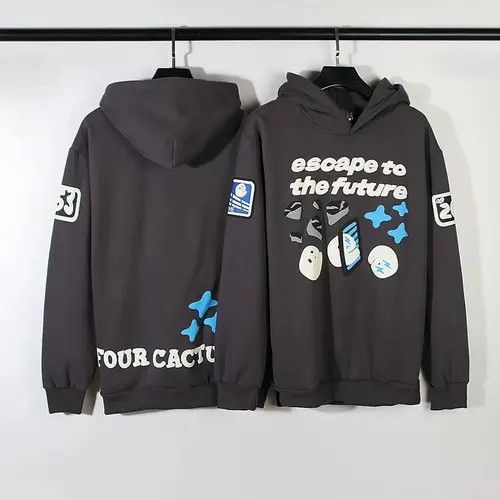 Japanese Brand Street Retro Fun Print Loose Casual Hooded Sweatshirt Size US M / EU 48-50 / 2 - 2 Thumbnail