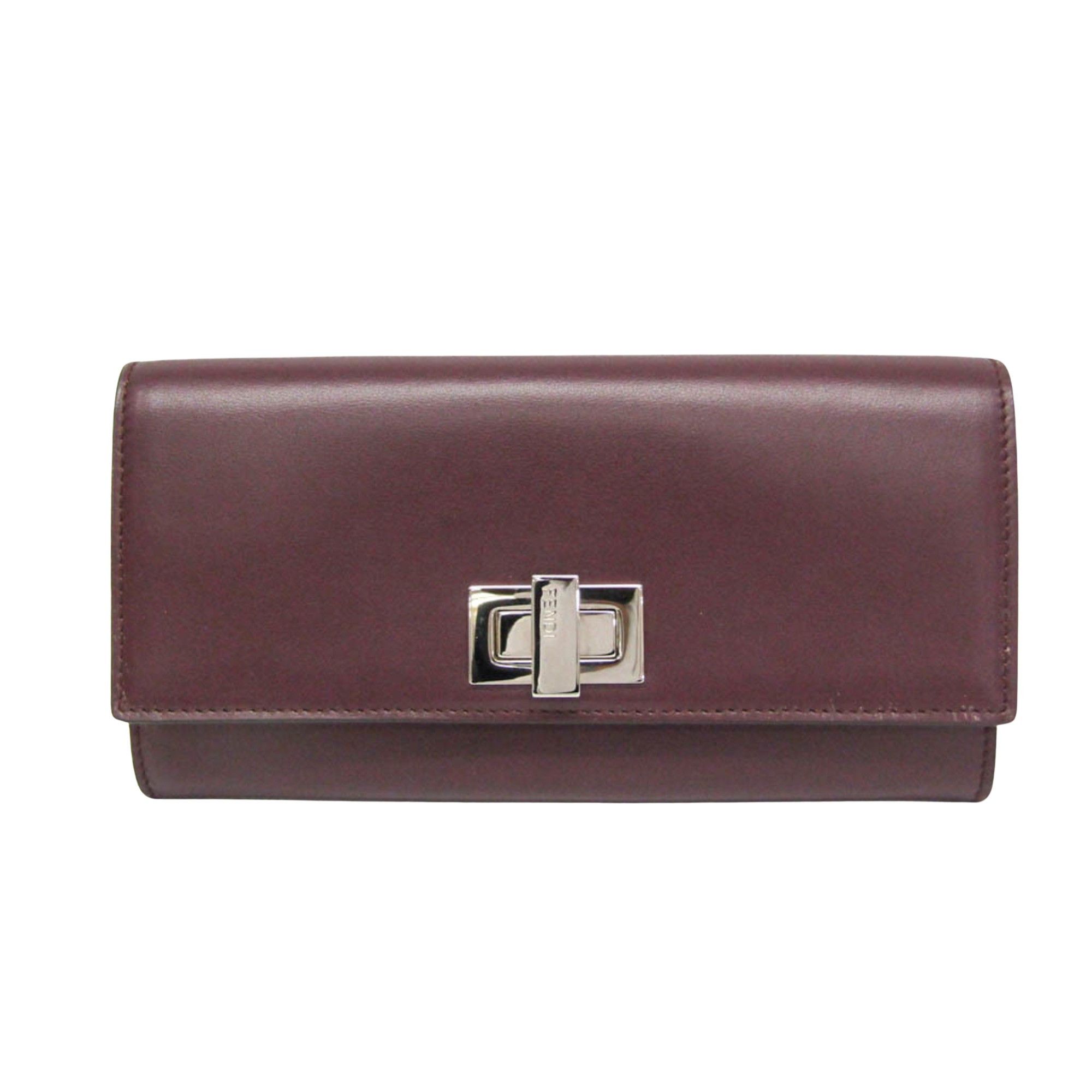Fendi Burgundy Leather Wallet (Pre-Owned) Size ONE SIZE - 1 Thumbnail
