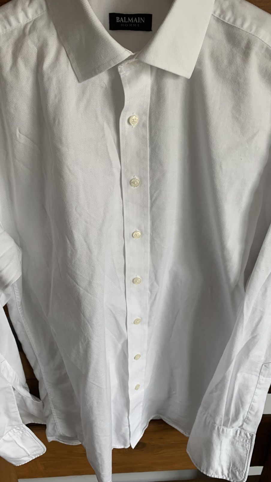 Balmain Balmain Homme White Luxury Dress Shirt Size 39 / M Size US L / EU 52-54 / 3 - 8 Thumbnail