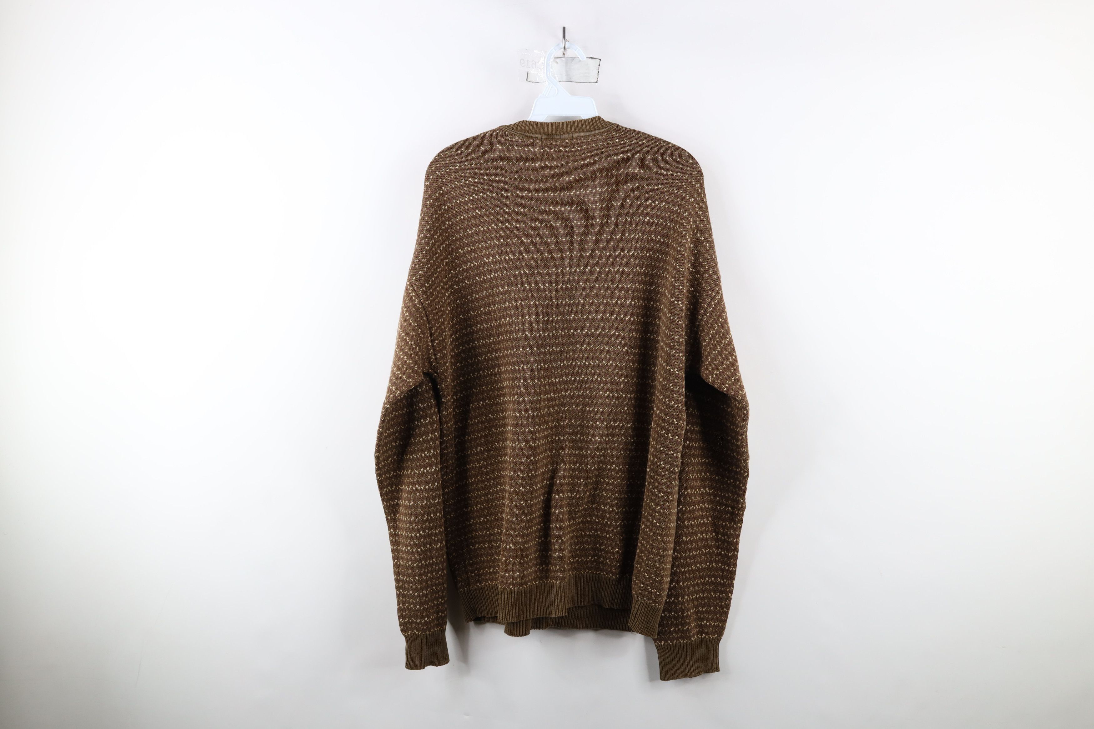 Vintage Vintage 90s Streetwear Faded Earth Tone Knit V-Neck Sweater Size US M / EU 48-50 / 2 - 8 Thumbnail