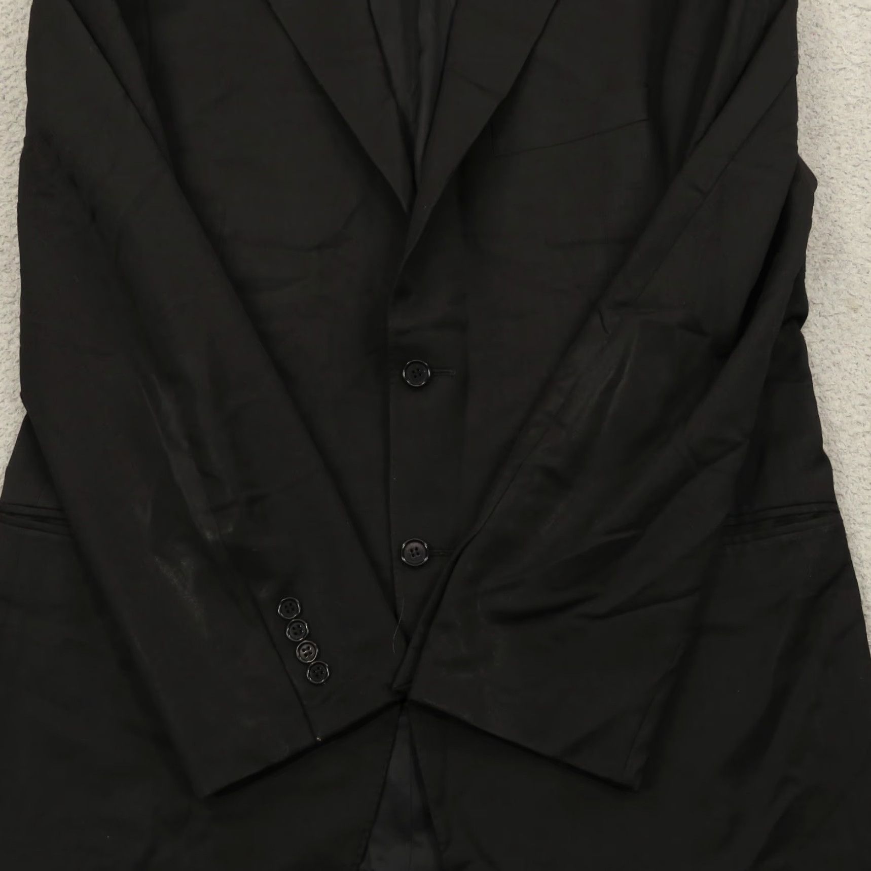 Canali Canali 1934 Blazer Wool Black 2 Button Formal Jacket Italian Made Double-Vented Notch Lapel Men 44L Regular Blazer/Coat Size 44R - 6 Thumbnail