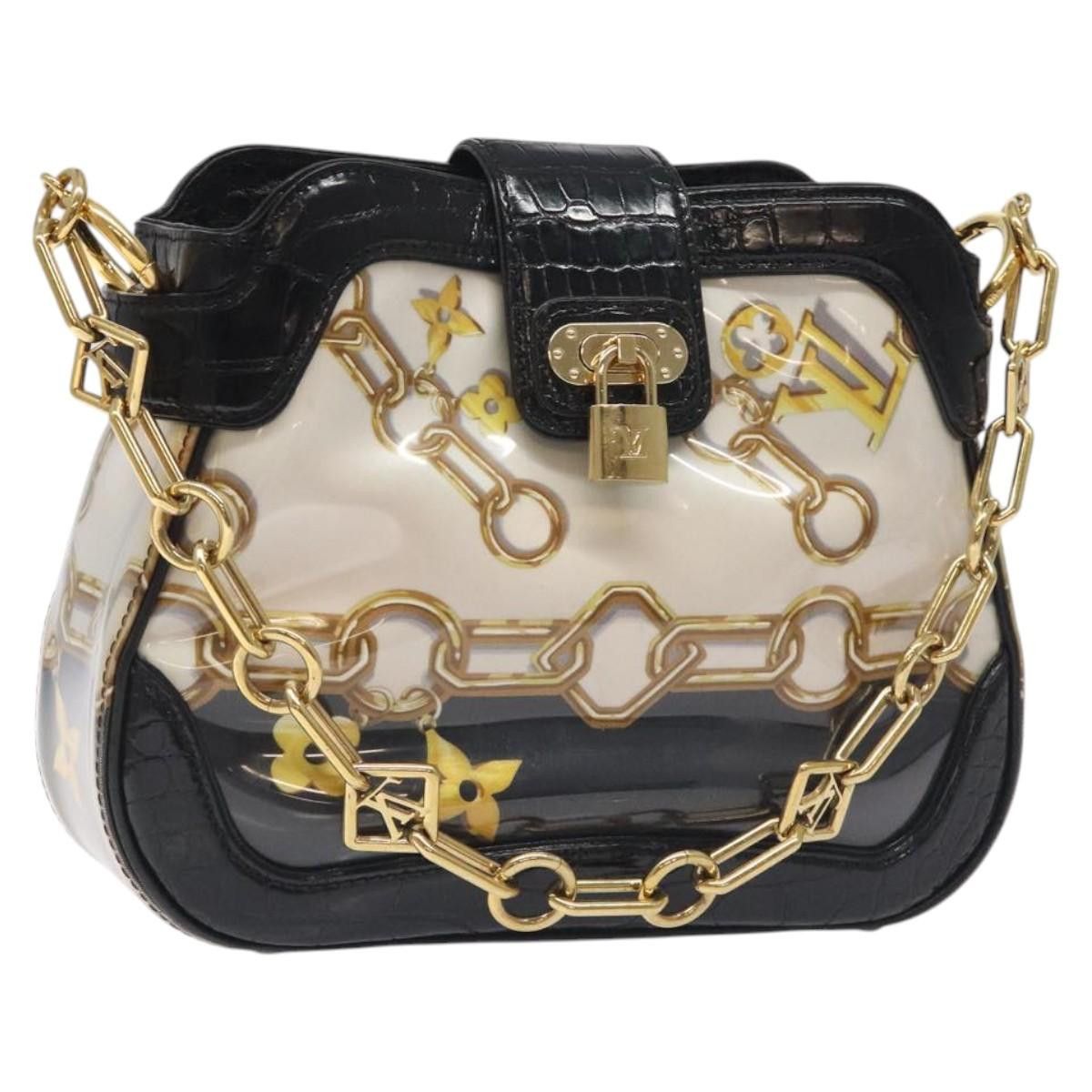 LOUIS VUITTON Monogram Charm Sackfrill Shoulder Bag Black