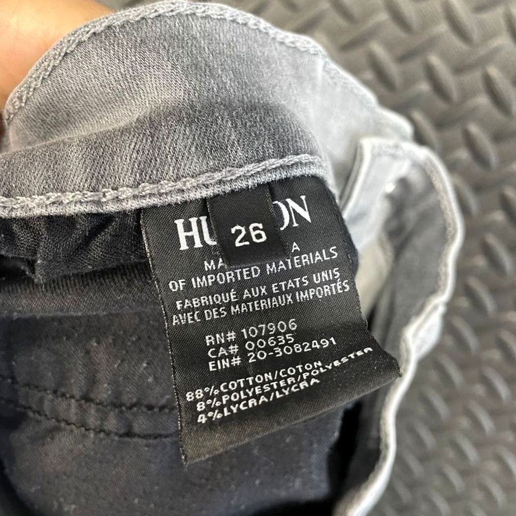 H By Hudson Hudson Women's Jeans Skinny Mid Rise Denim Gray 26 H by Hudson Size 26" / US 2 / IT 38 - 6 Thumbnail