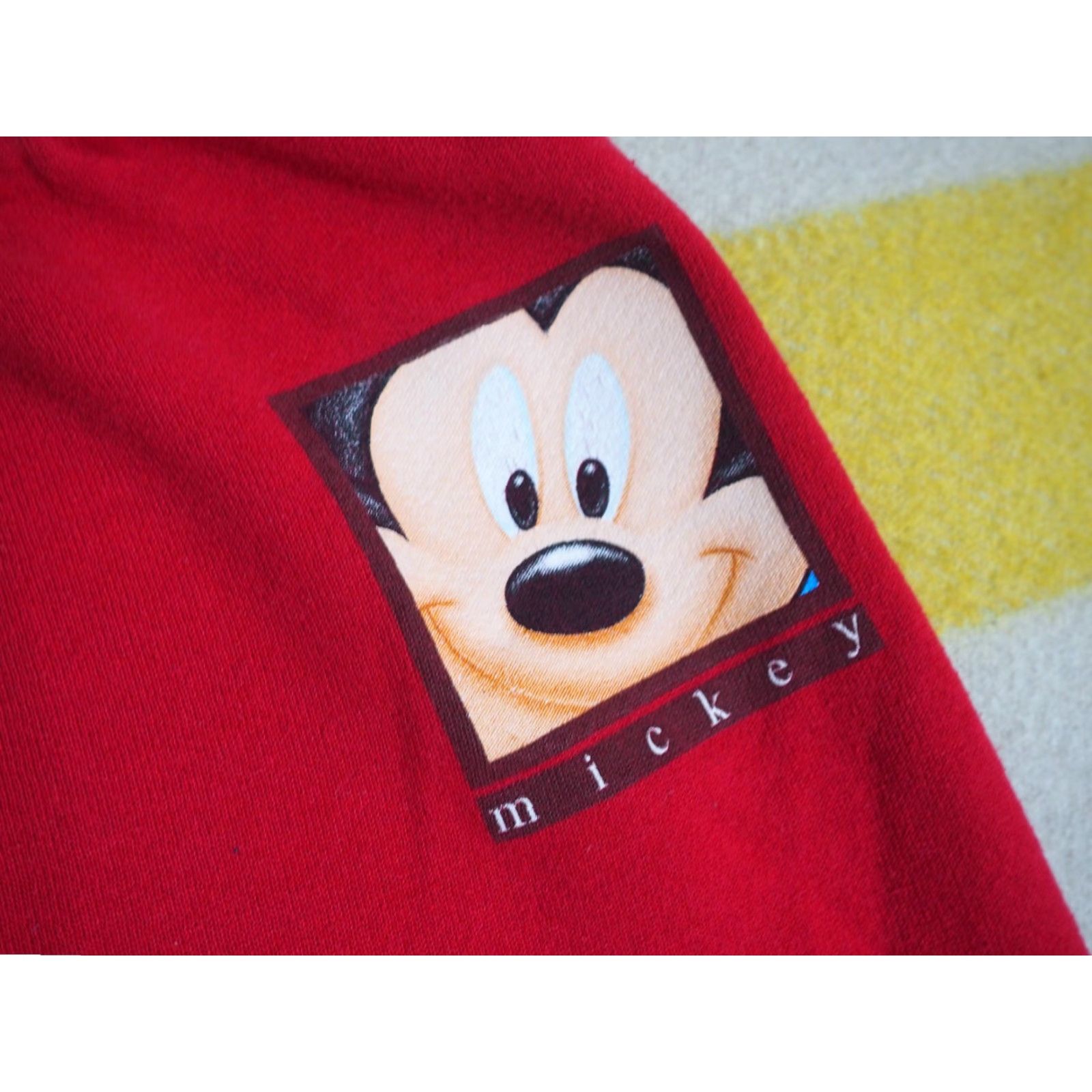 Disney VINTAGE Disney Sweatpants 34x28 Mickey Mouse Red Cotton Drawstring 90s Mens Size US 33 - 3 Thumbnail