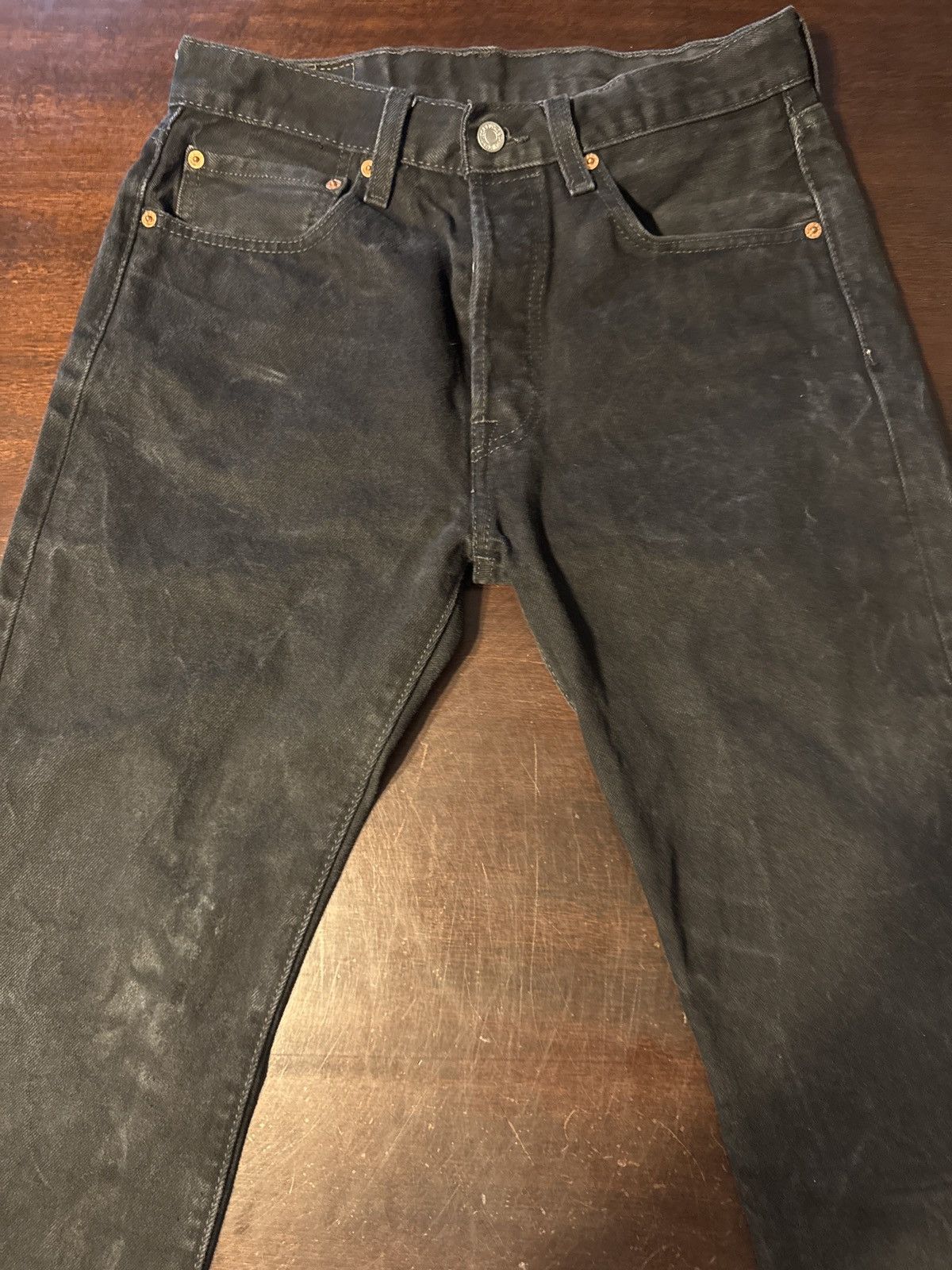Levi's Levis 501 Boot cut 31x30 washed once Size US 31 - 4 Thumbnail