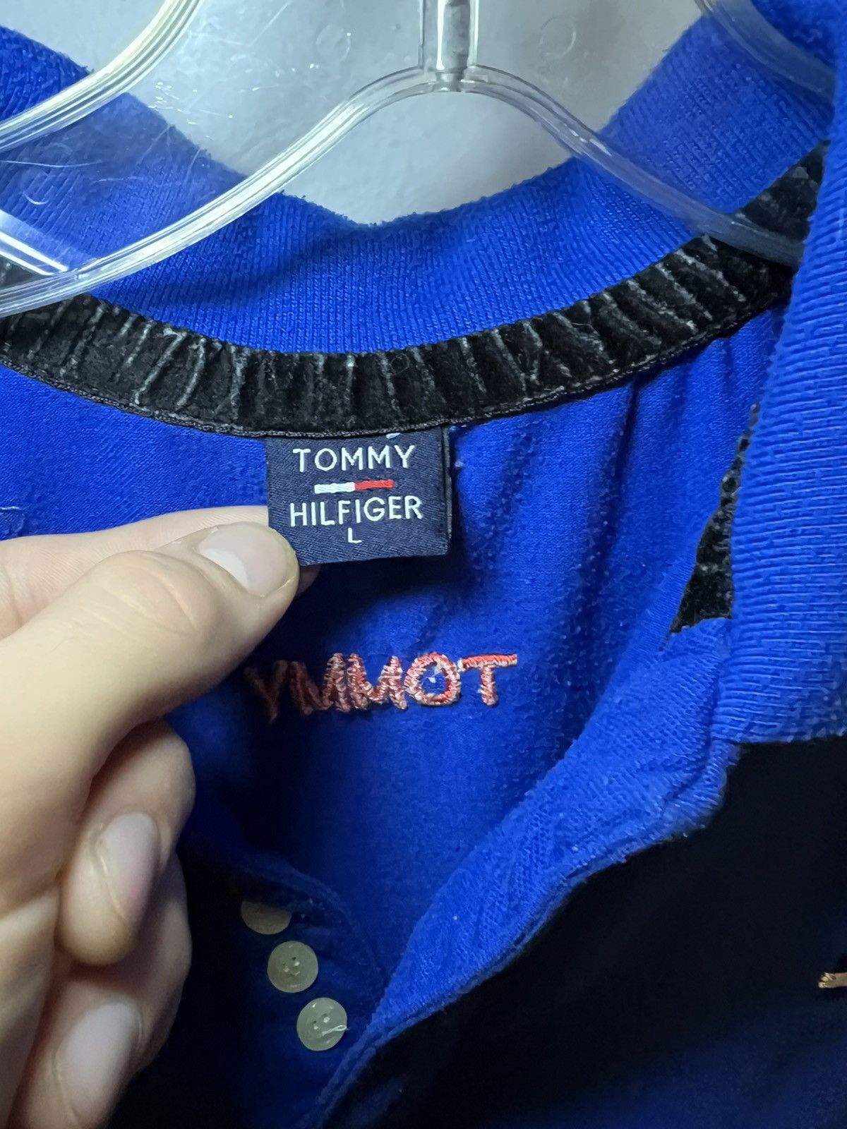 Tommy Hilfiger Vintage Tommy Hilfiger polo shirt Size US L / EU 52-54 / 3 - 3 Thumbnail