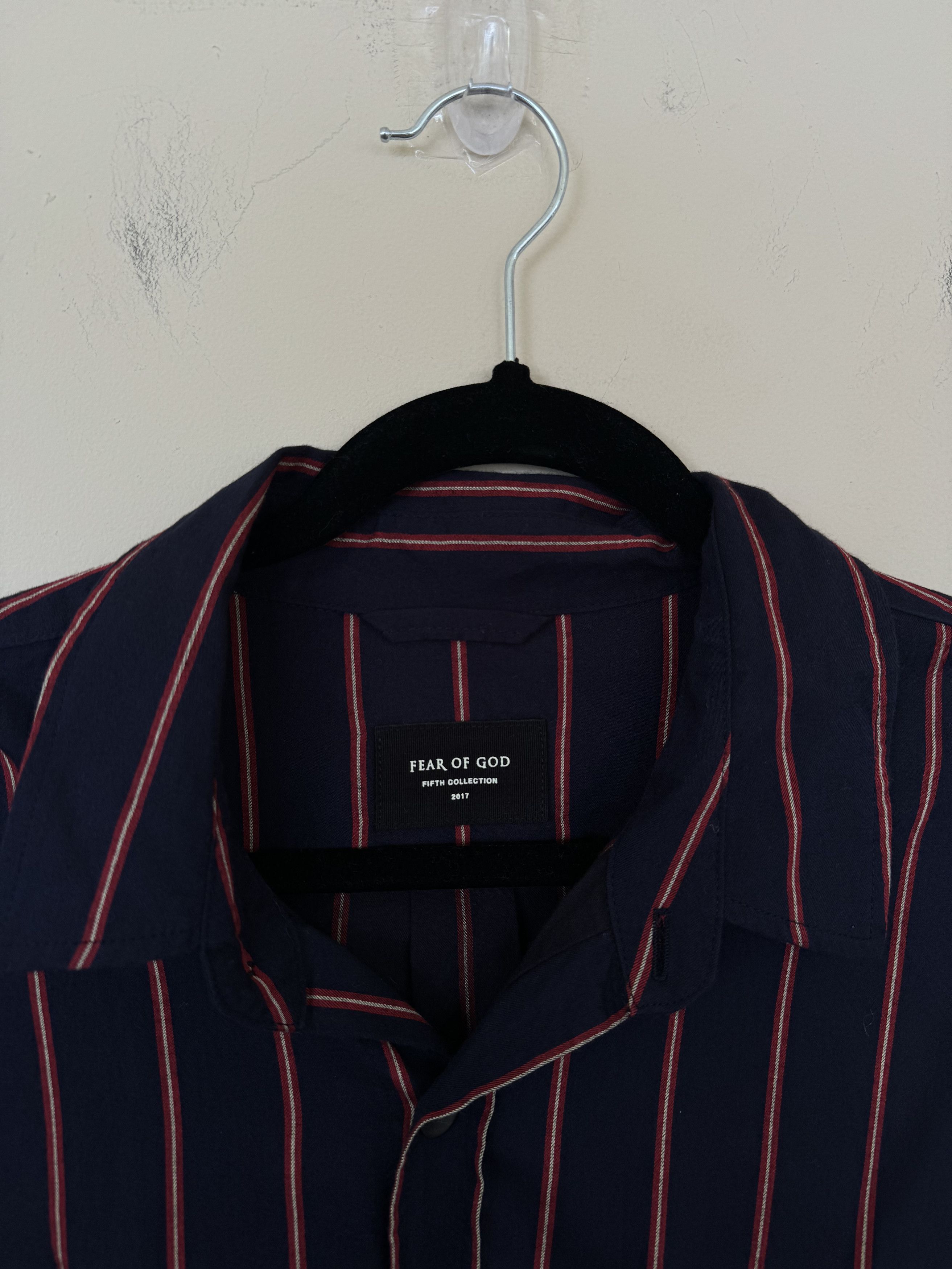 Fear of God Fear Of God Striped Button Down 5th Collection Size US L / EU 52-54 / 3 - 6 Thumbnail