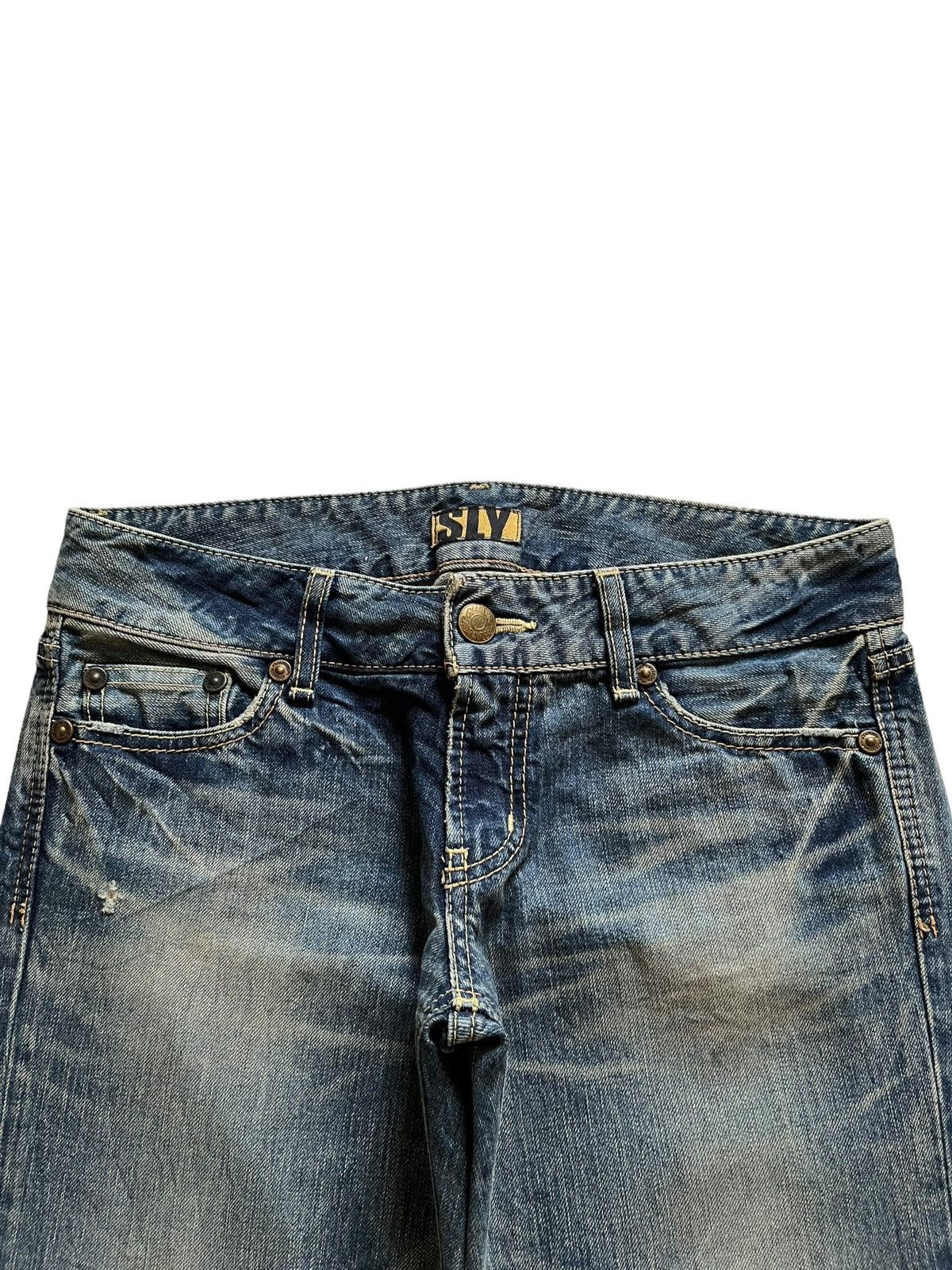 Japanese Brand Vintage Japanese Brand Mud Wash Distressed Flare Jeans Size 32" / US 10 / IT 46 - 4 Thumbnail
