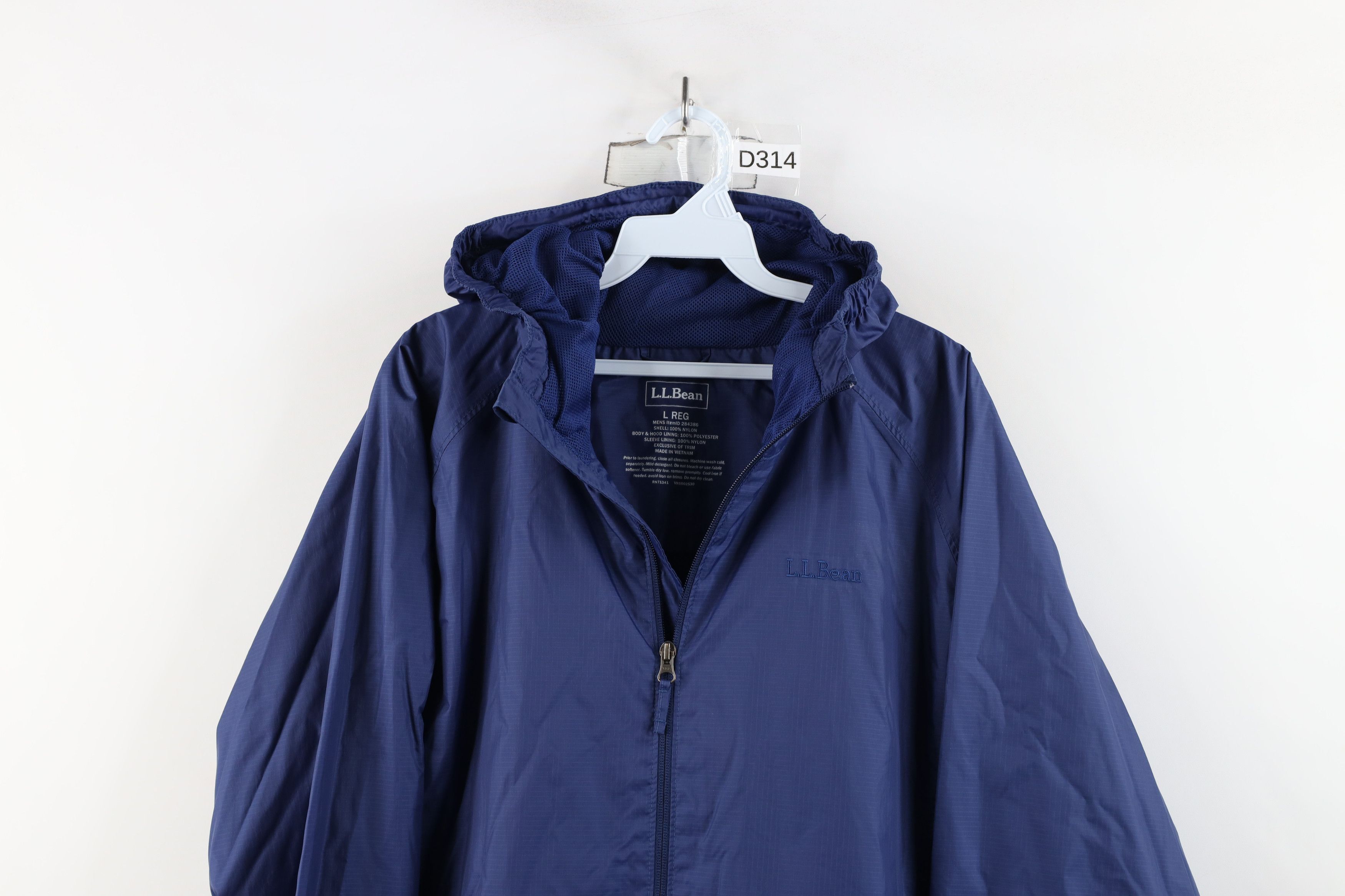 L.L. Bean × Vintage Vintage LL Bean Ripstop Hooded Rain Windbreaker Jacket Blue Size US L / EU 52-54 / 3 - 2 Thumbnail