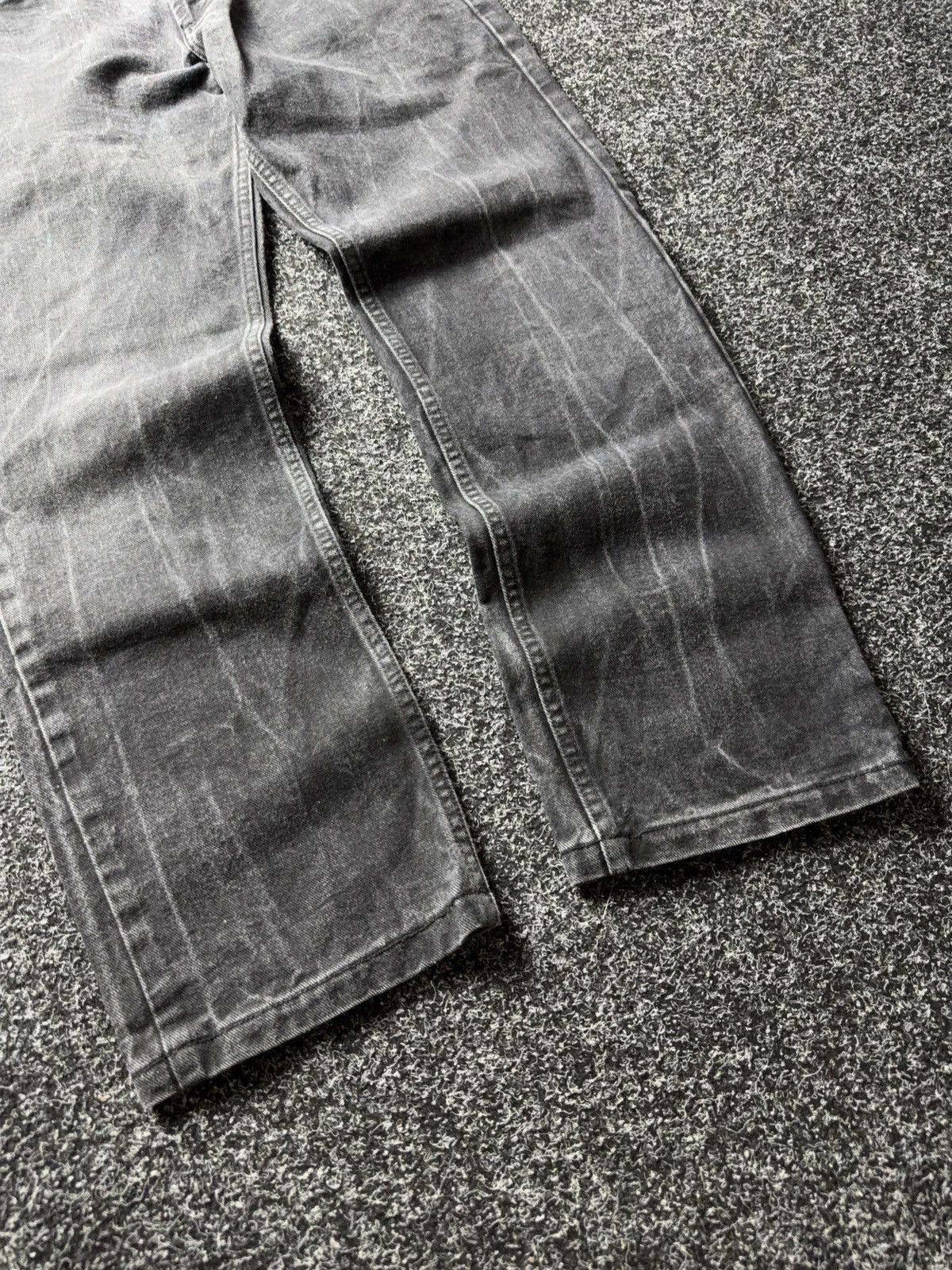 Lee Vintage 00s USA Lee Black Jeans Straight Fit Y2K Faded Size US 31 - 4 Thumbnail