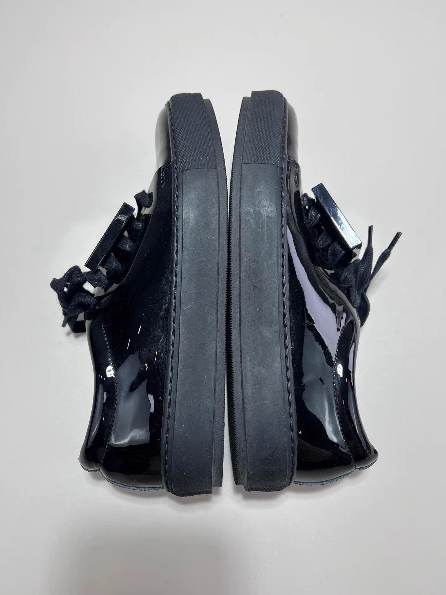 Acne Studios ACNE STUDIOS Square Face Patent Leather Sneakers Size US 7 / IT 37 - 5 Thumbnail