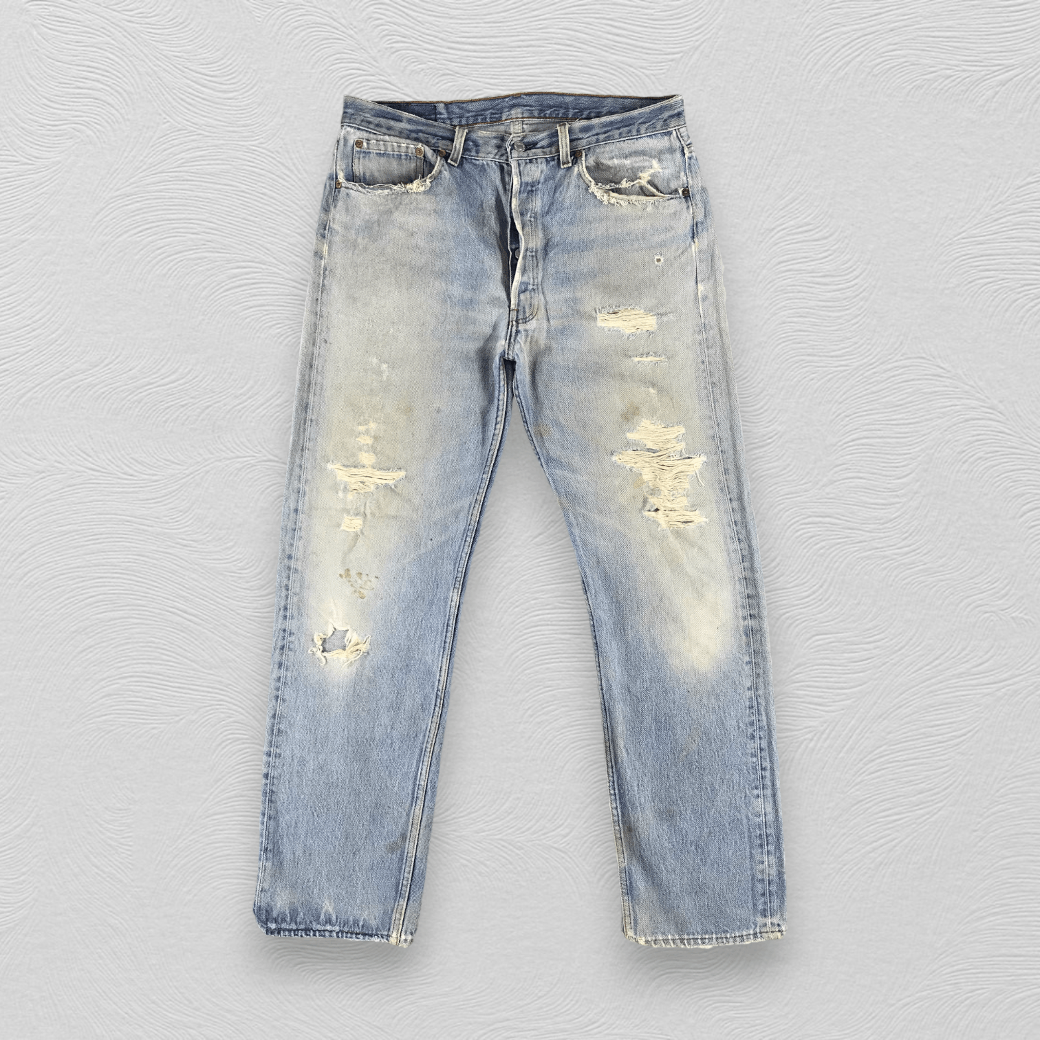 Levi's Vintage 90s Levi's 501 Jeans Distressed Denim KJ889 Size US 36 / EU 52 - 1 Thumbnail