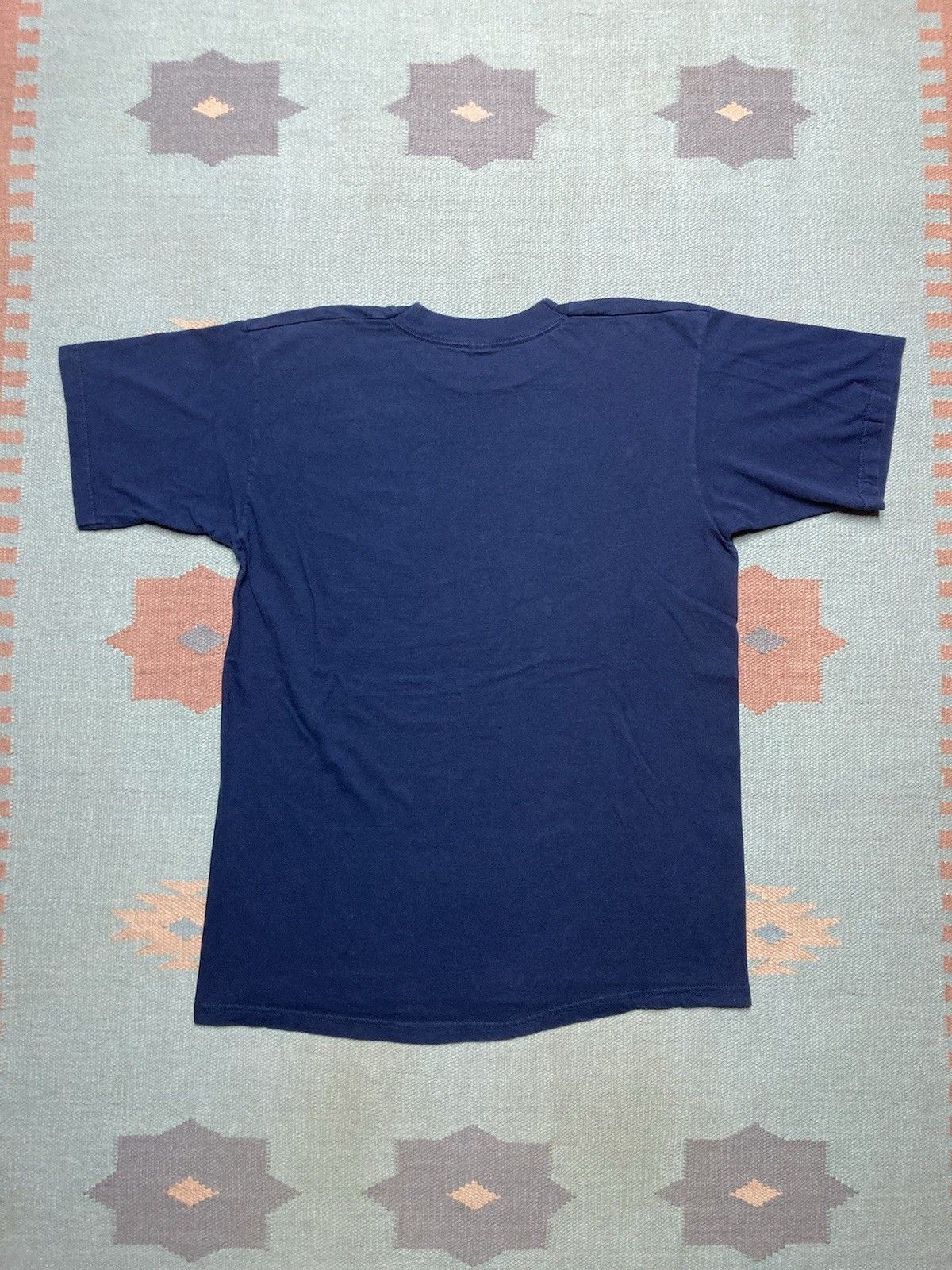 Vintage vtg 90s y2k blank t shirt navy blue plain soft cotton large Size US L / EU 52-54 / 3 - 7 Thumbnail