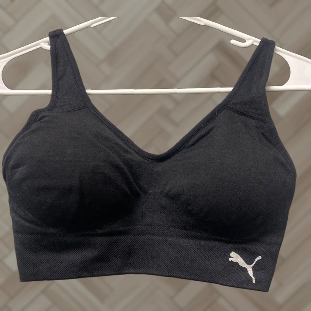 Puma PUMA Performance Women’s Sports Bra Black Small Activewear /107-13 Sports Bra Seamless / Activewear Women’s Small Black PUMA 107-13 Size ONE SIZE - 1 Thumbnail