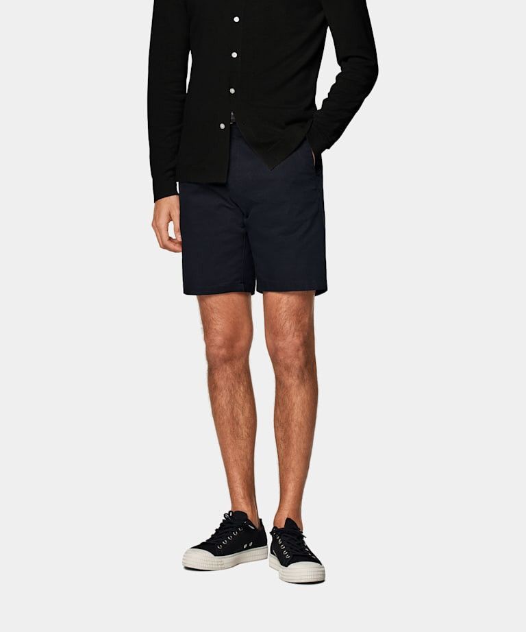 Suitsupply Suitsupply Mens Navy Blue Italian Fabric Chino Shorts Size US 33 - 1 Thumbnail
