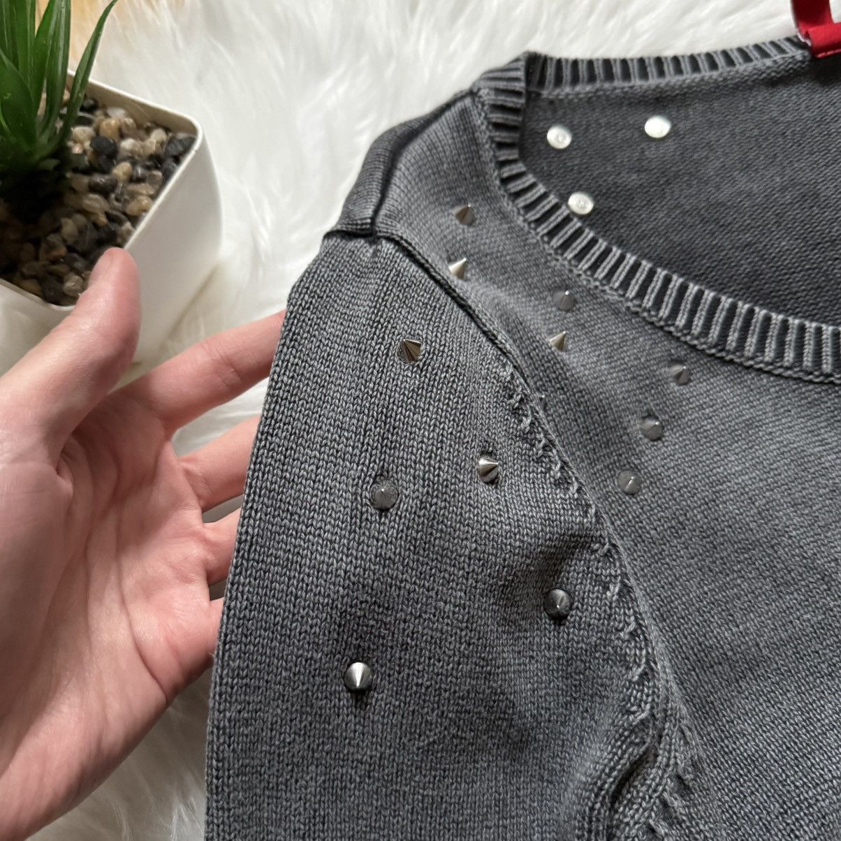 If Six Was Nine 📌 Crazy Spikes Washed Knitted Y2K Sweater Size S / US 4 / IT 40 - 3 Thumbnail