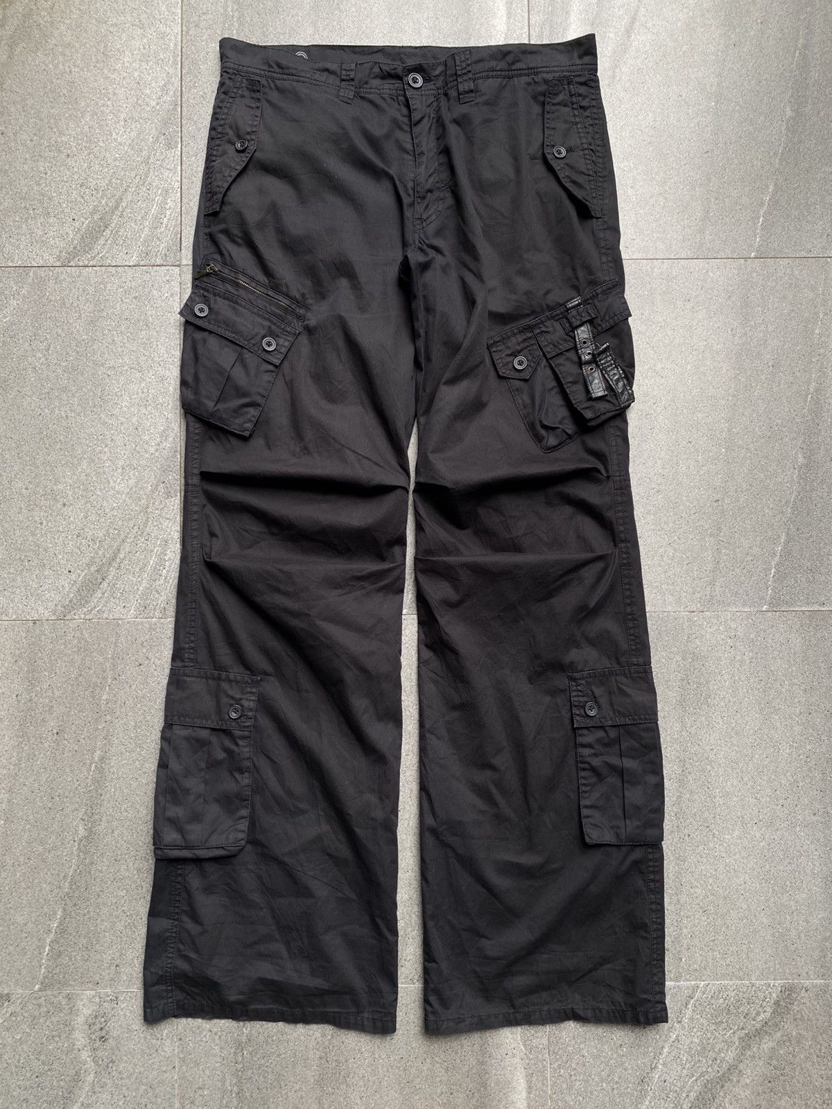 Tornado Mart Tornado Mart Black Cargo Pants Size US 34 / EU 50 - 1 Thumbnail