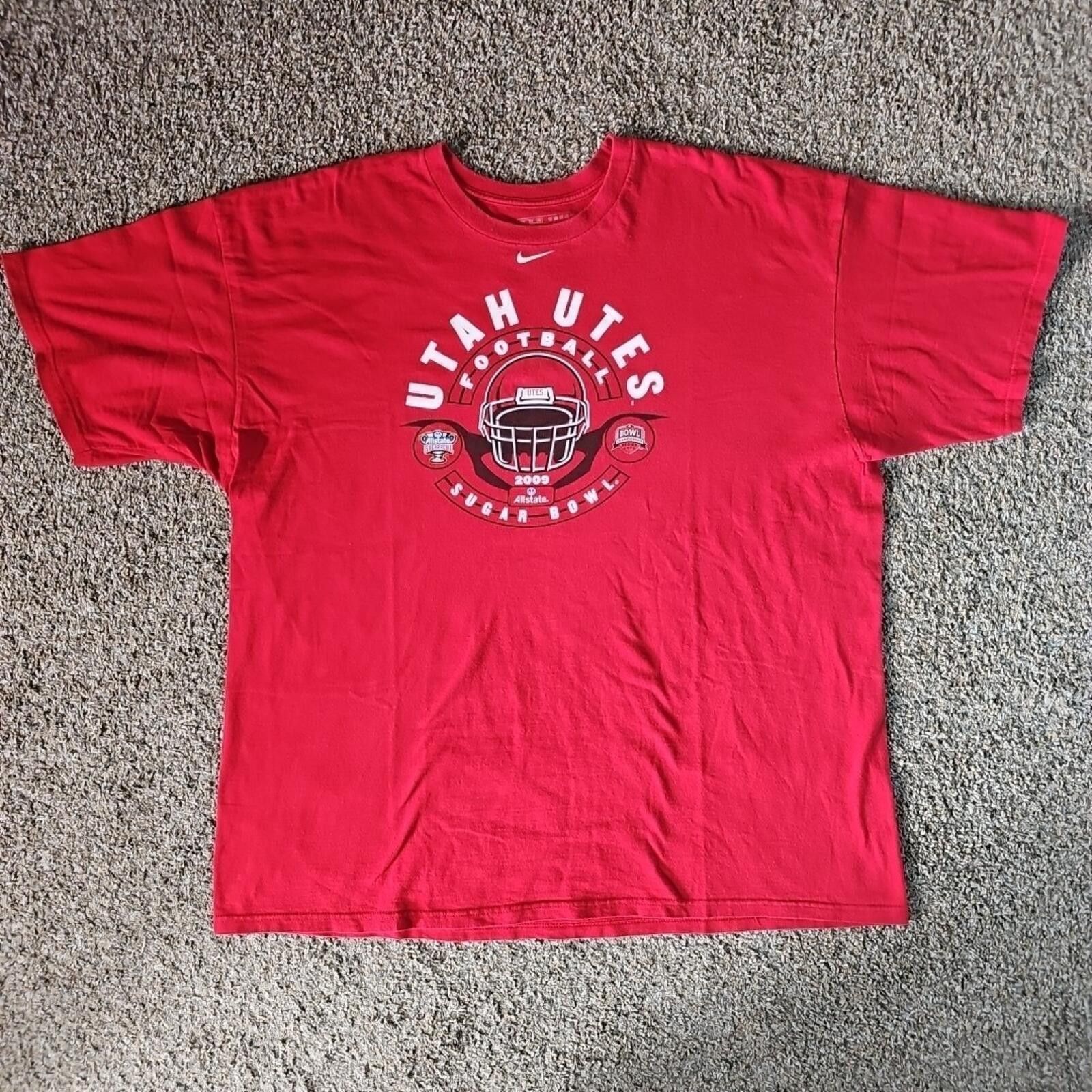 Nike Nike Team Utah Utes XXL 2009 Sugar Bowl Shirt Size ONE SIZE - 1 Thumbnail