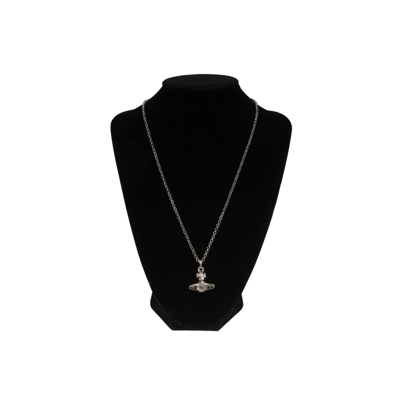 Vivienne Westwood Tiny Orb Pendant Necklace Silver Platinum Size ONE SIZE - 14 Thumbnail