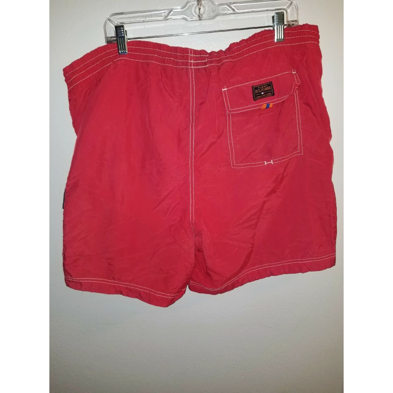 Tommy Hilfiger Tommy Hilfiger Board Shorts XL Red Swim Trunk Retro 00s Flag Logo Classic Size US 36 / EU 52 - 4 Thumbnail