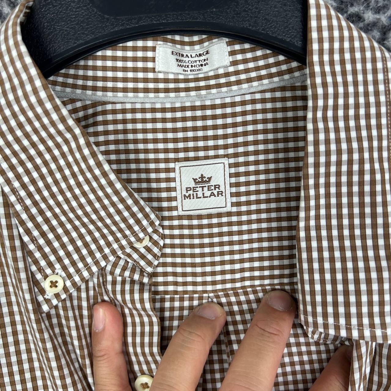 Peter Millar Peter Millar Button Down Shirt Men Gingham Cotton XL Size US XL / EU 56 / 4 - 3 Thumbnail