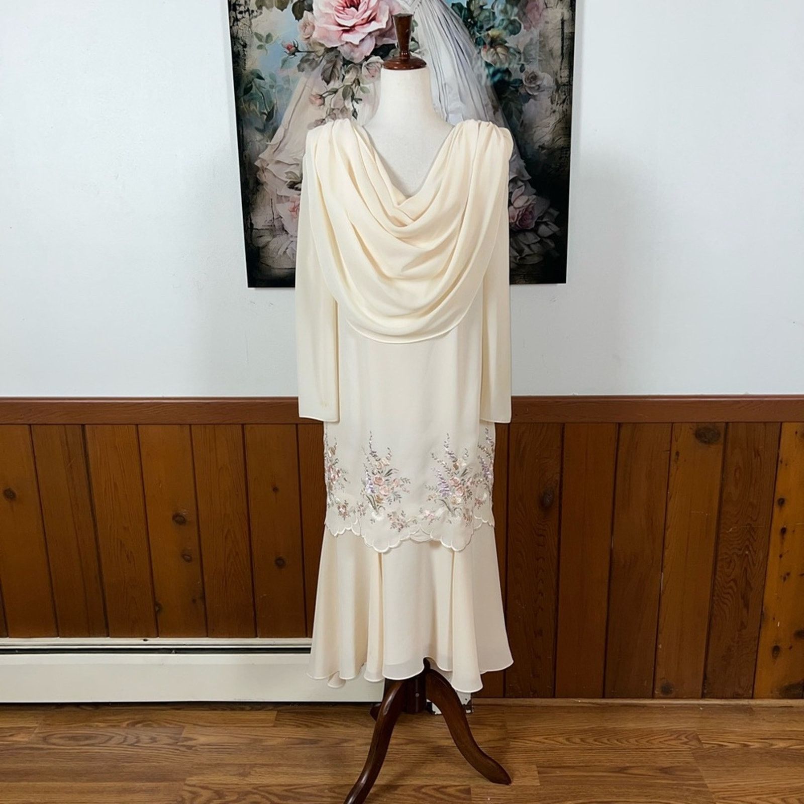 Vintage Vintage 1980s Nightworks Mother of the Bride Dress! Size M / US 6-8 / IT 42-44 - 2 Thumbnail
