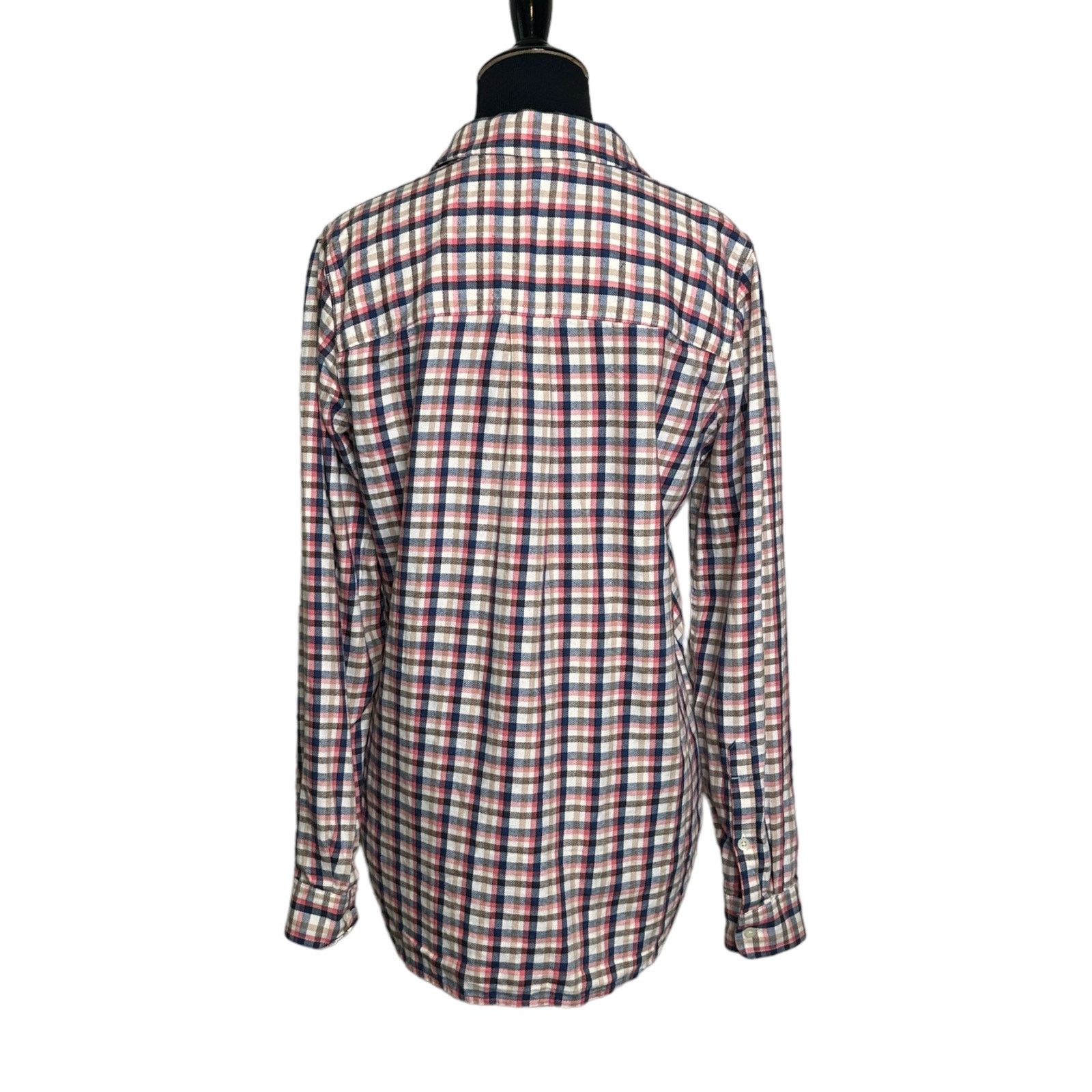 Madewell Madewell plaid long sleeves boyfriend shirt size Small Size S / US 4 / IT 40 - 2 Thumbnail