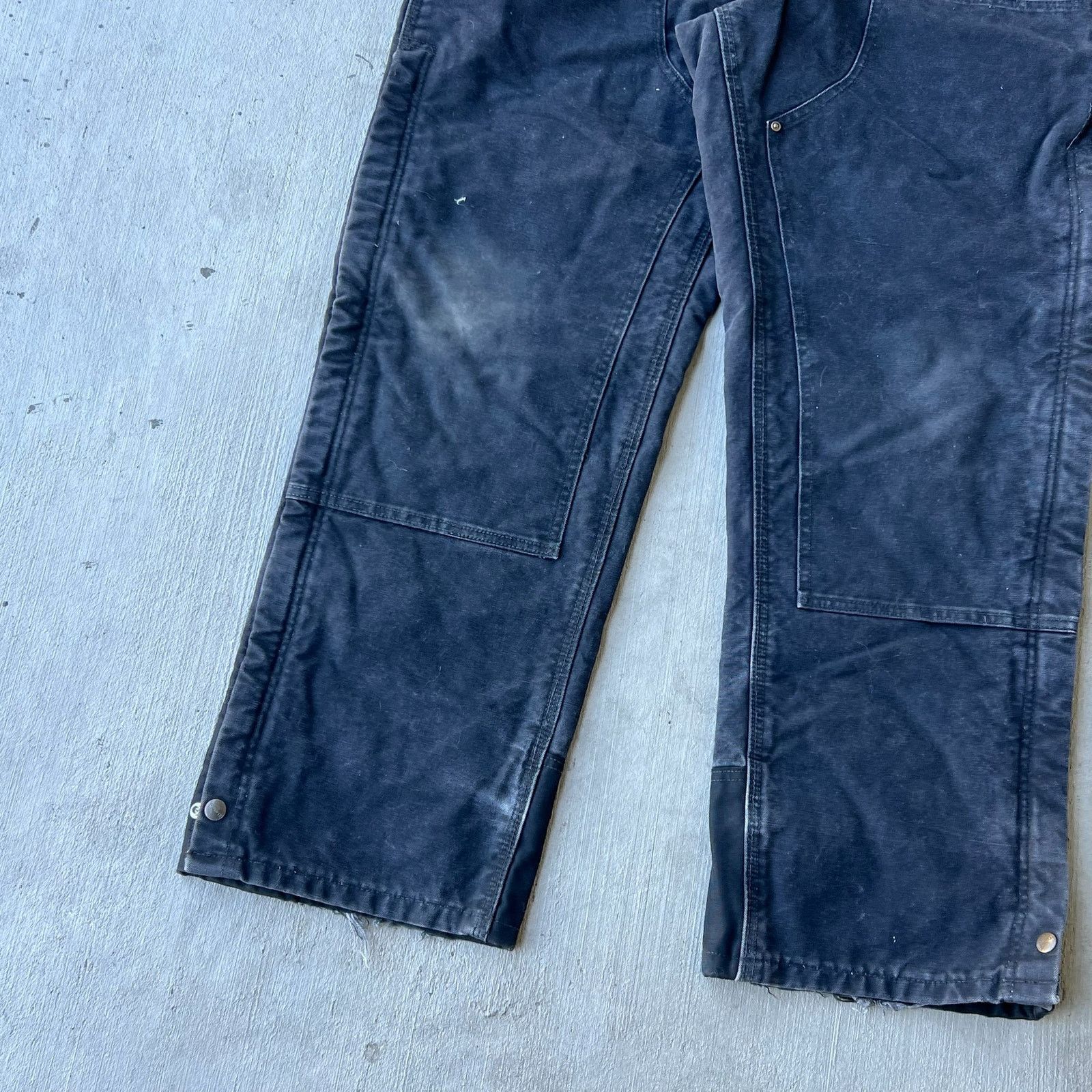 Carhartt × Vintage Carhartt faded black double knee work wear carpenter pants Size US 37 - 4 Thumbnail