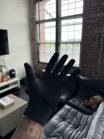 Brown Leather Cashmere Gloves