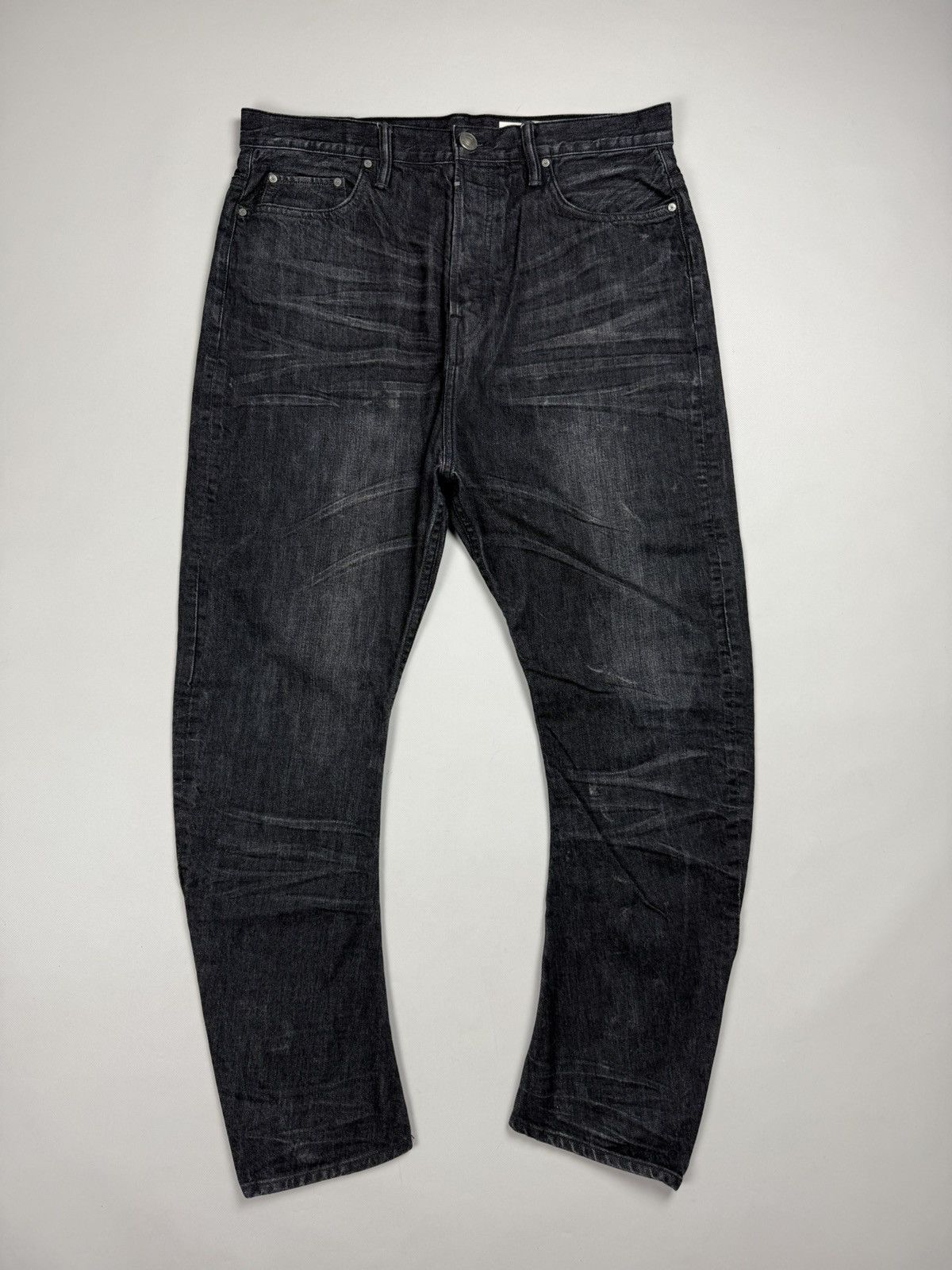 Allsaints × Japanese Brand Allsaints Black NLS Split Men’s Jeans Size 32 Size US 32 / EU 48 - 1 Thumbnail