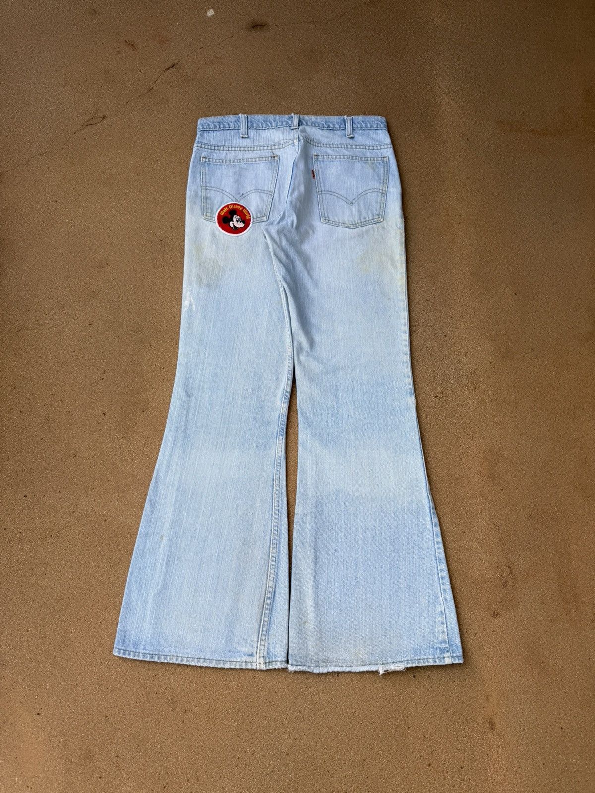 Levi's Vtg 70’s Levi’s 663 Orange Tab Bellbottom Flare Jeans 32x32 Size US 32 / EU 48 - 2 Thumbnail