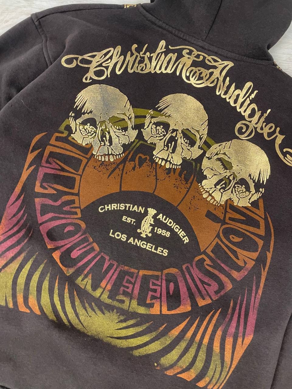 Christian Audigier Vintage Christian Audigier Hoodie Full Zip 90s Y2K Size US XXL / EU 58 / 5 - 18 Thumbnail
