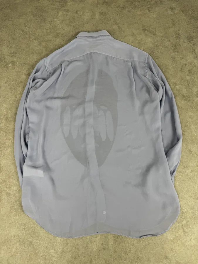 Comme des Garcons Comme des Garçons Shirt Blue Abstract Face Shirt Size US L / EU 52-54 / 3 - 4 Thumbnail