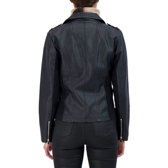 Other Sebby Collection Asymmetrical Faux Leather Jacket Size S / US 4 / IT 40 - 3 Thumbnail