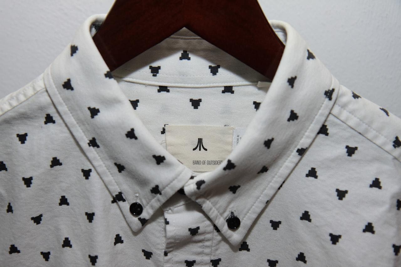 Band Of Outsiders Vintage Atari Meteors Gaming Pixel Oxford Shirt Size US S / EU 44-46 / 1 - 1 Thumbnail