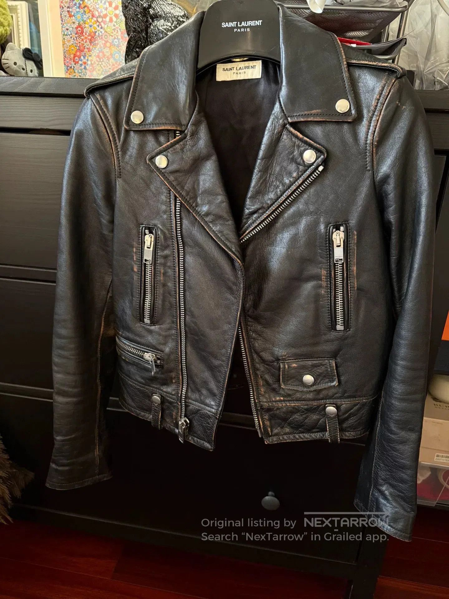 Saint Laurent Paris Saint Laurent 2017 Leather Jacket Cat Martini. Size US M / EU 48-50 / 2 - 2 Thumbnail