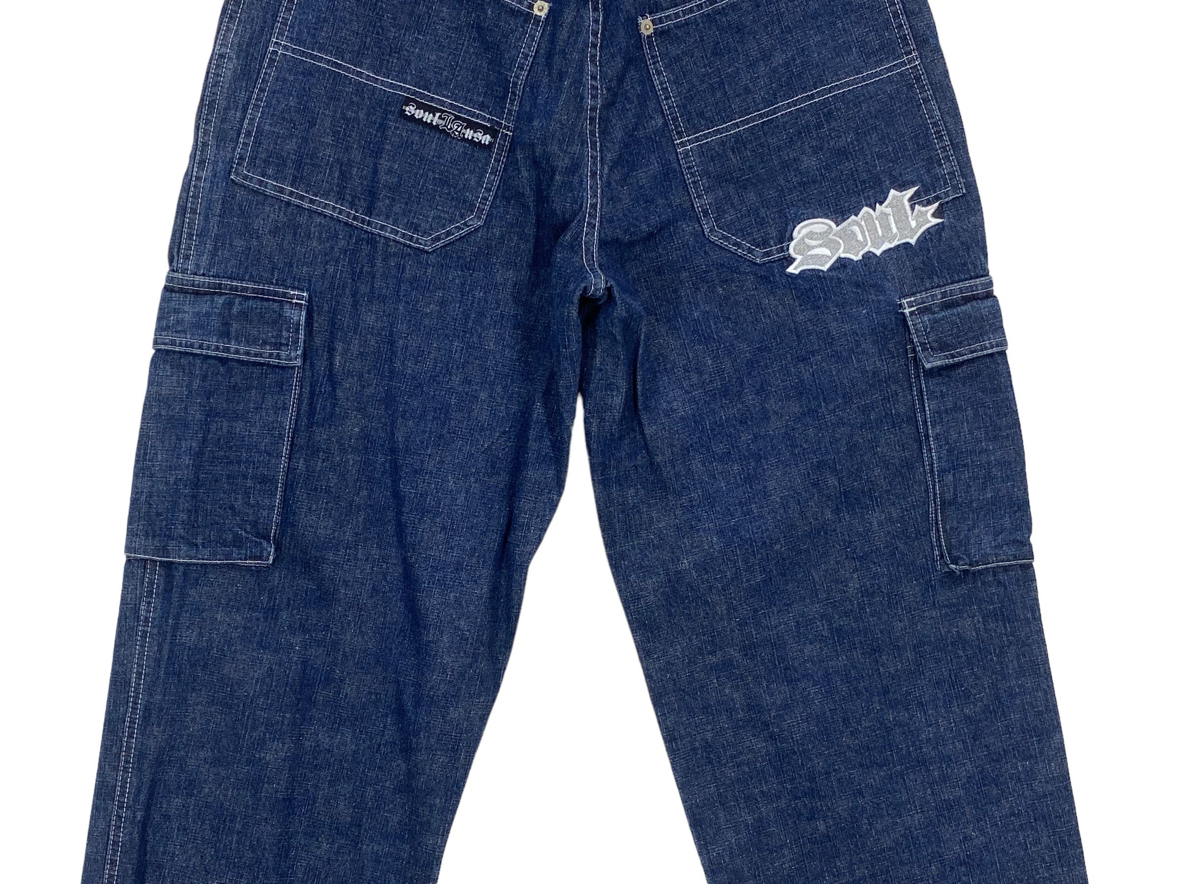Japanese Brand La Soul Baggy Jeans Carpenter Hip Hop Jeans Size US 34 / EU 50 - 5 Thumbnail