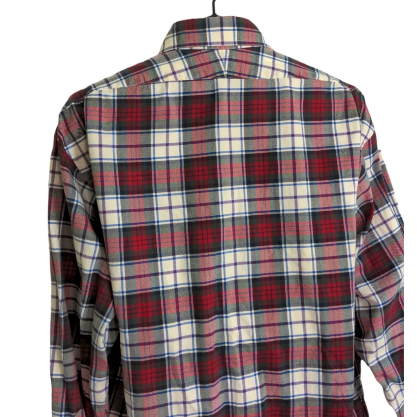 Lands' End LANDS' END Tailored Red Plaid Button Down Shirt Men's 17-33 Size US XL / EU 56 / 4 - 8 Thumbnail