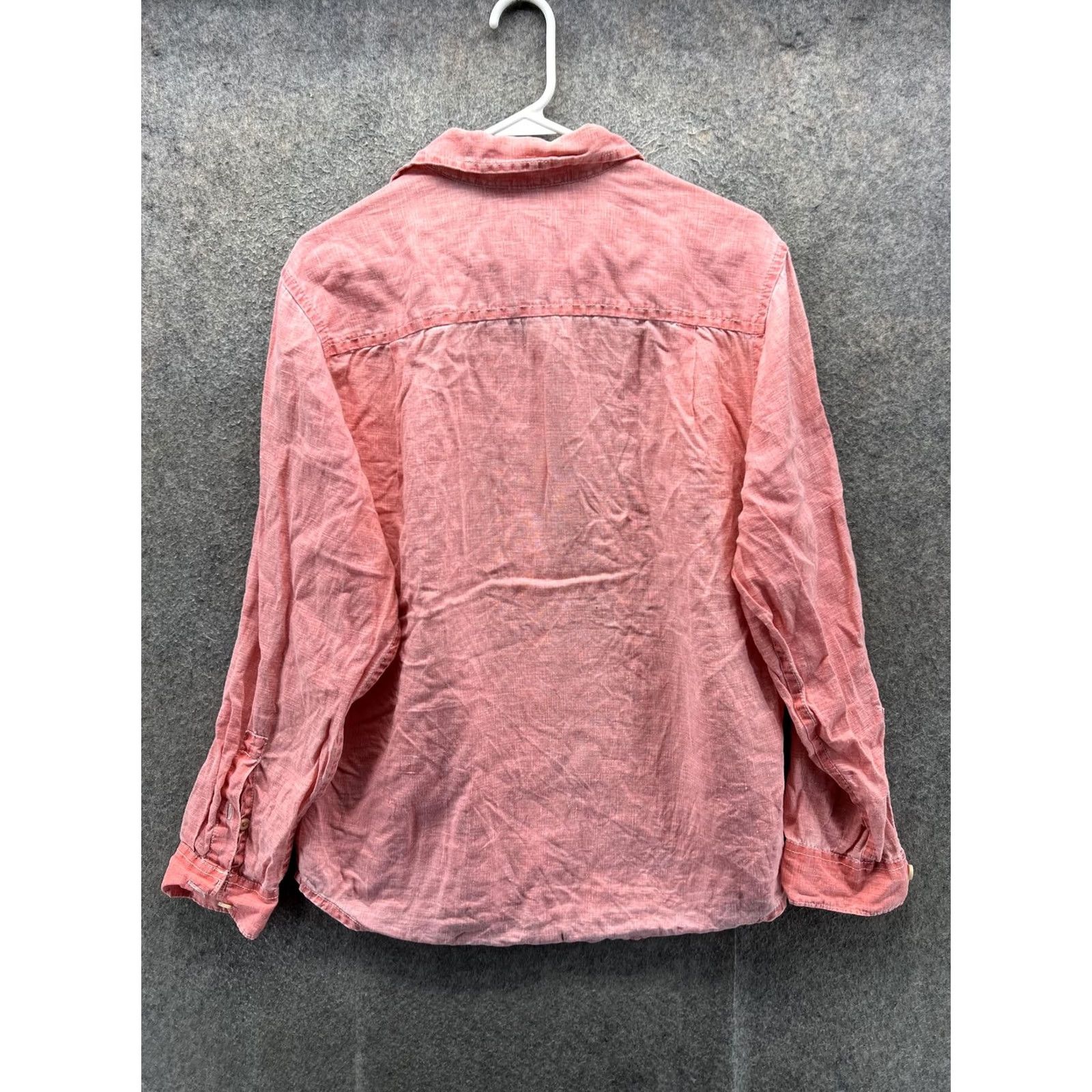 Tommy Bahama Tommy Bahama Shirt Mens Small Pink Solid Long Sleeve Button Front Linen Woven Size US S / EU 44-46 / 1 - 2 Thumbnail