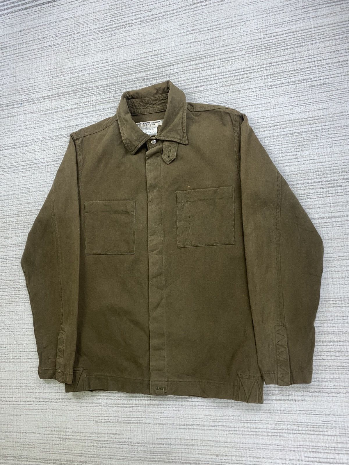 Designer × Katharine Hamnett London × Vintage Vtg Katharine Hamnett Blouson Double Pocket Button Jacket Size US M / EU 48-50 / 2 - 4 Thumbnail