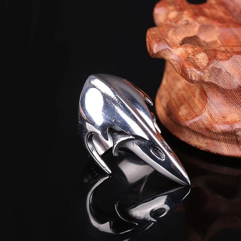 Vintage Vintage Crow Skull Ring Size ONE SIZE - 4 Thumbnail