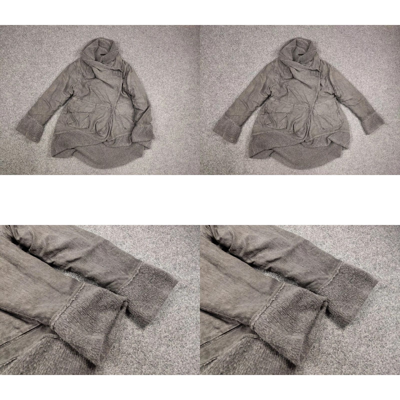 Vintage GRIZAS Design Garment Gray Oversized Pocket Jacket Silk Wool Blend Shirt Regular M Womens Size M / US 6-8 / IT 42-44 - 8 Thumbnail