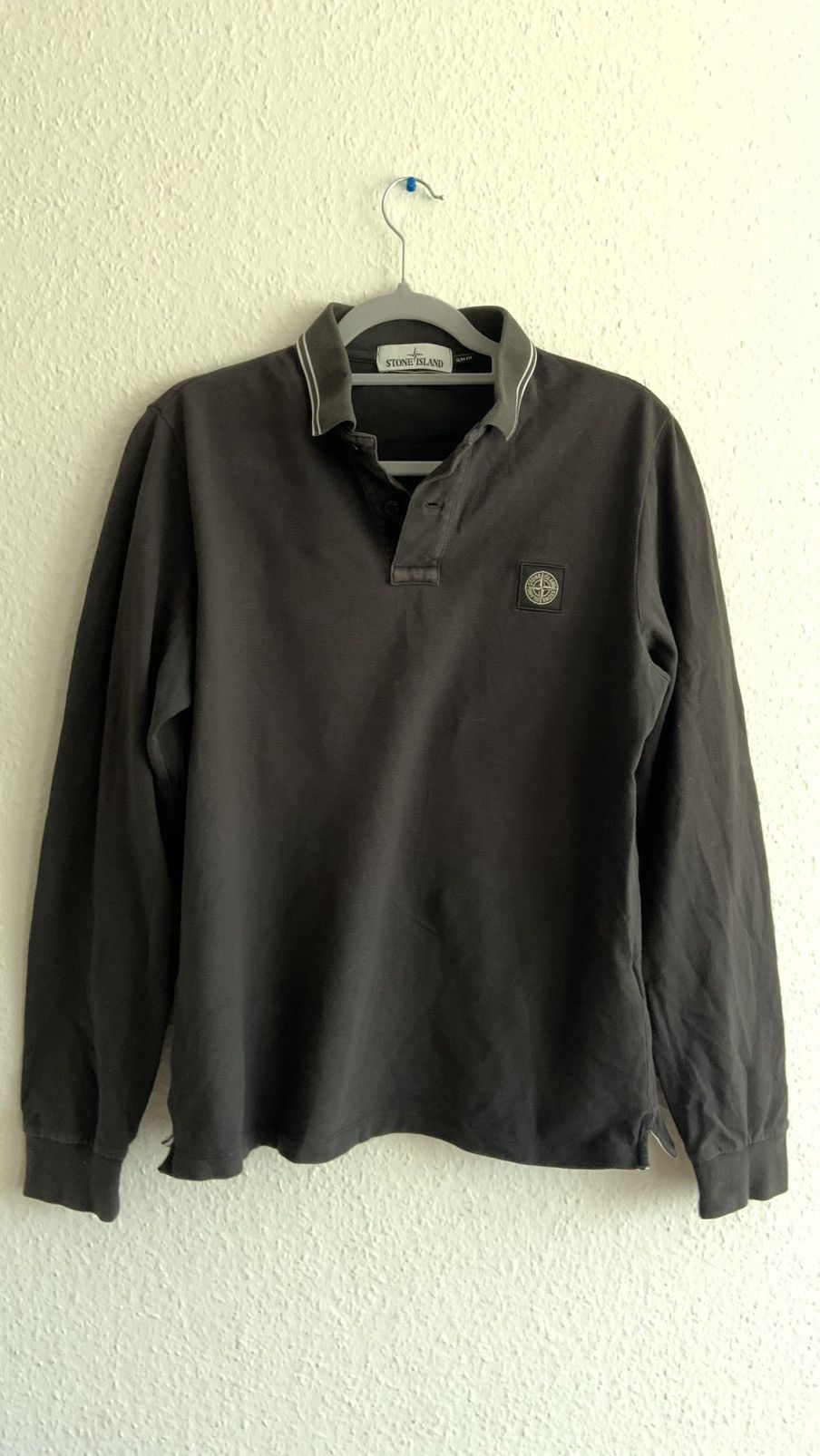 Stone Island Long Sleeve Polo (black)