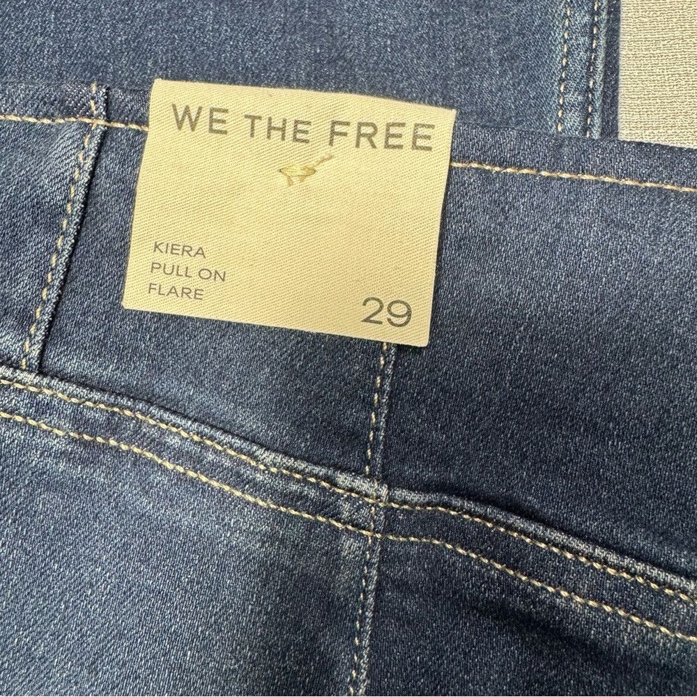 Free People New Free People We The Free Kiera Pull-On Flare Blue Nights Size 29" - 8 Thumbnail