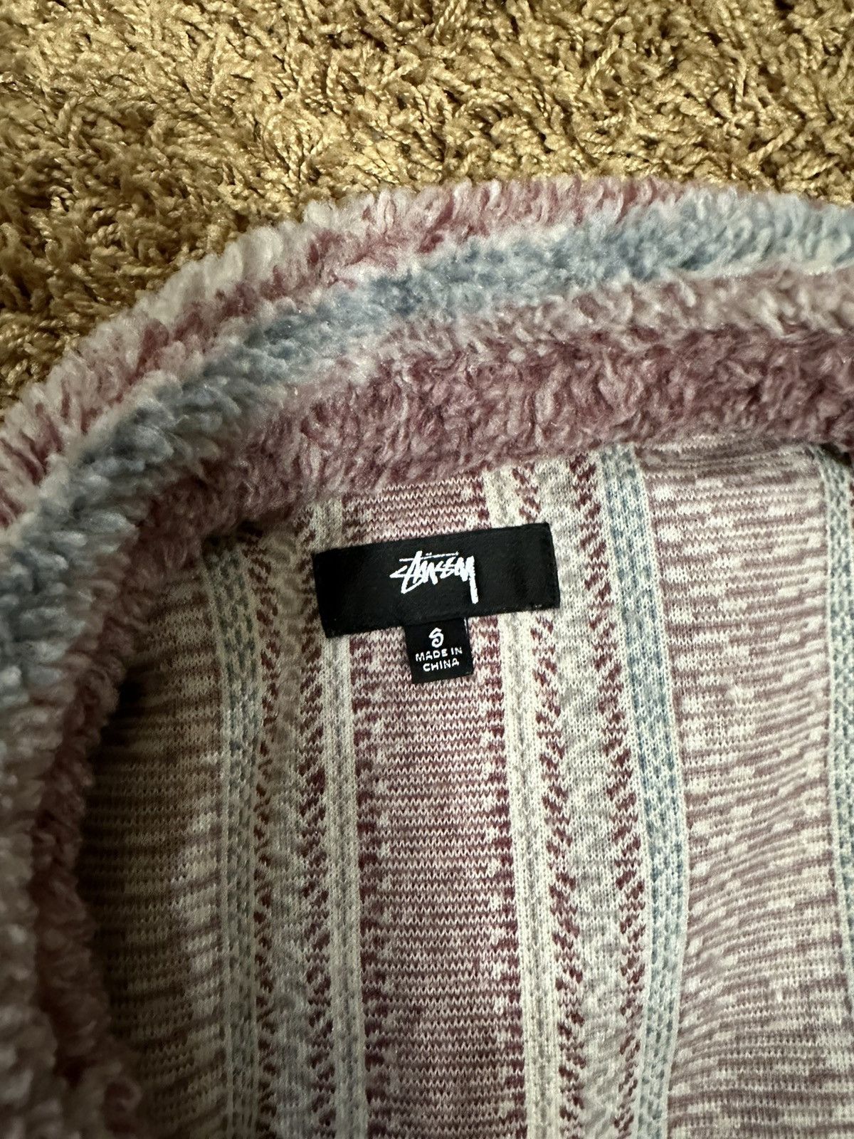 Stussy stussy striped fleece shirt jacket new w tag Size US S / EU 44-46 / 1 - 2 Thumbnail