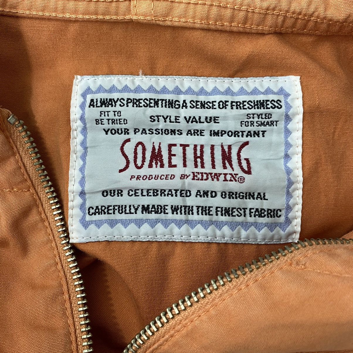 Edwin × Vintage Vintage SOMETHING By EDWIN Anorak Design Orange Hooded Size US M / EU 48-50 / 2 - 4 Thumbnail