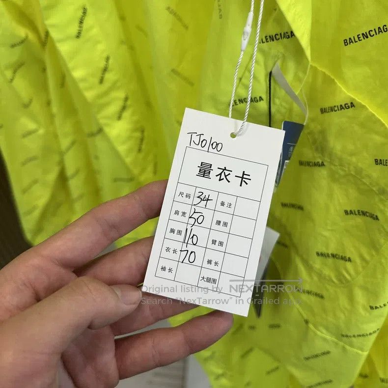 Balenciaga Balenciaga Fluorescent yellow logo long-sleeved shirt Size XXS / US 00 / IT 34 - 9 Thumbnail